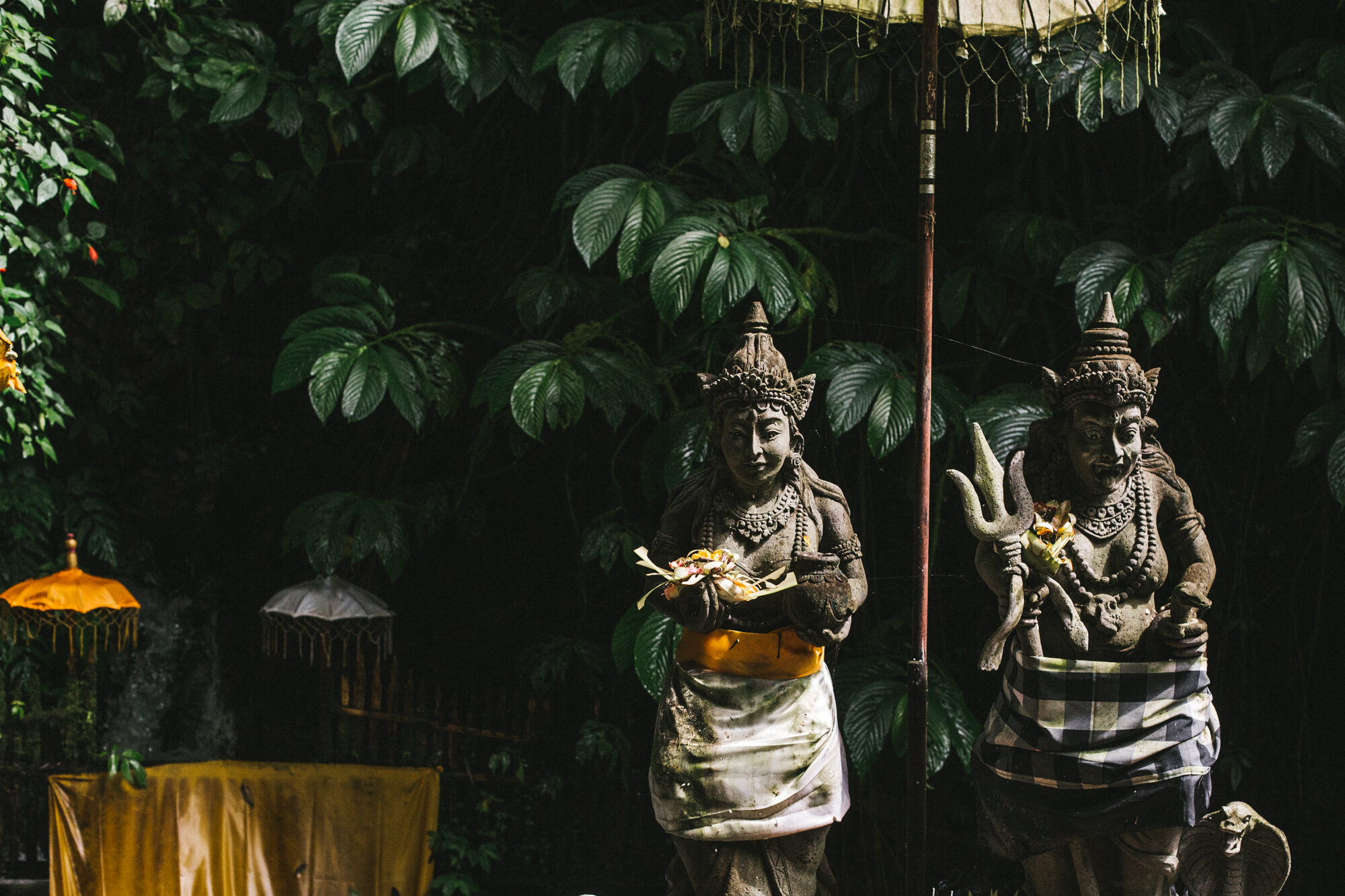 Twin temple guardians at Sebatu